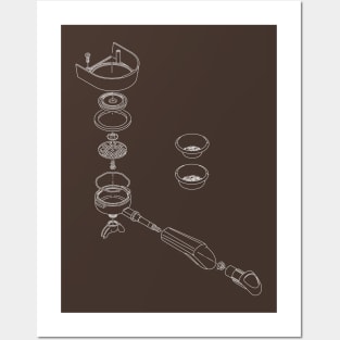 Portafilter Exploded View Posters and Art